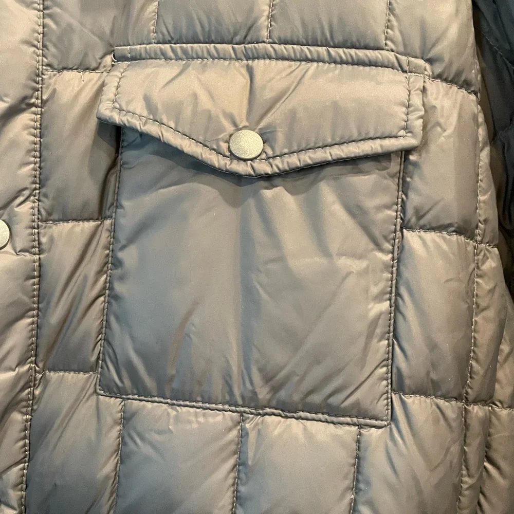 Hawke & Co sport Performance Gray snap up long sleeve duck down puffer jacket XL